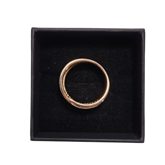 Pandora Rose Gold Sparkling & Polished Lines Ring Size 56 US 7.5 - Picture 5 of 7